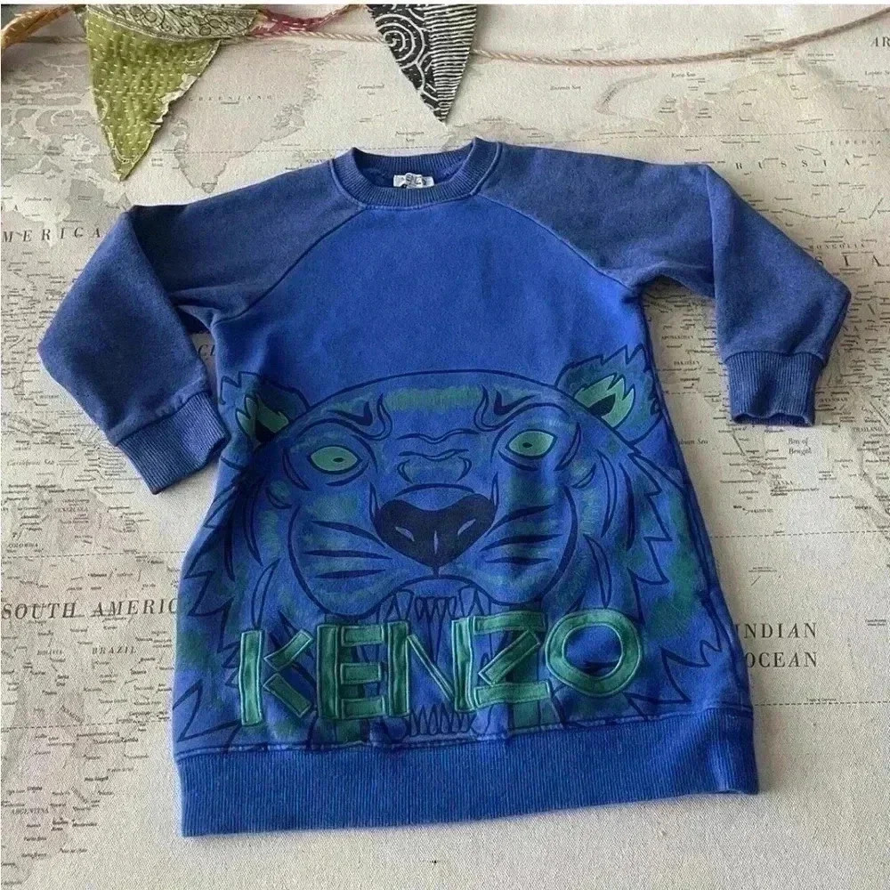 Kenzo Spellout 5A Sweatshirt Tunic Dress